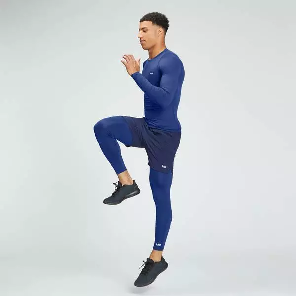 MP Men's Training Long Sleeve Baselayer - Intense Blue 2 MP Men's Training Long Sleeve Baselayer - Intense Blue - Image 2