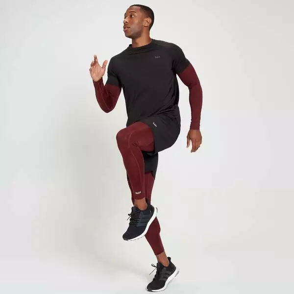 MP Men's Base Layer Long Sleeve Top - Merlot 2 MP Men's Base Layer Long Sleeve Top - Merlot - Image 2