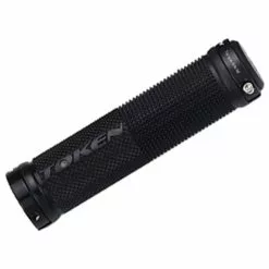 Token TK986GA Double Lock On Handlebar Grips -Bikes Sales Store token lock on grips black