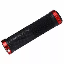 Token TK986GA Double Lock On Handlebar Grips -Bikes Sales Store token lock on grips red